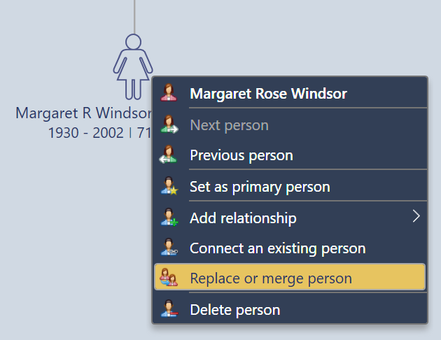 Beginning a replace or merge operation